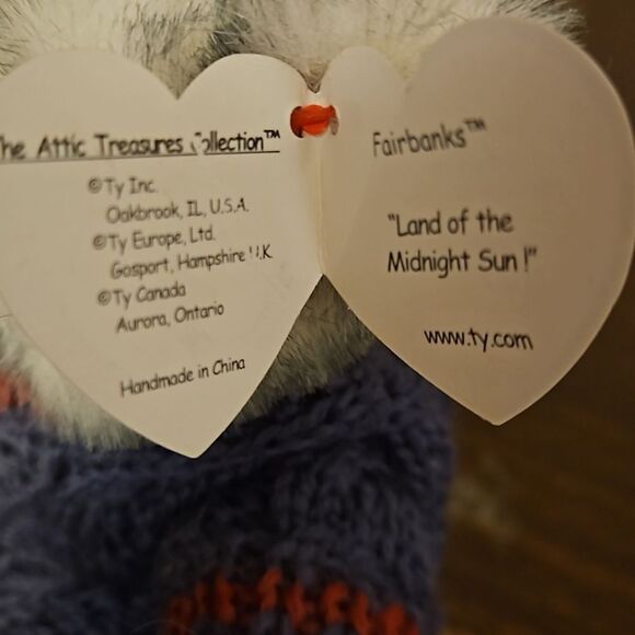 Attic treasure beanie baby, Fairbanks bear with tag. 3rd edition - Picture 2 of 6